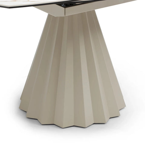 Skylar Champagne Round Extending Dining Table W140cm