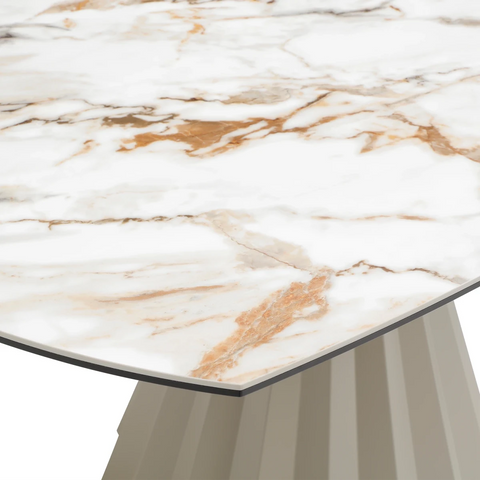 Skylar Champagne Round Extending Dining Table W140cm