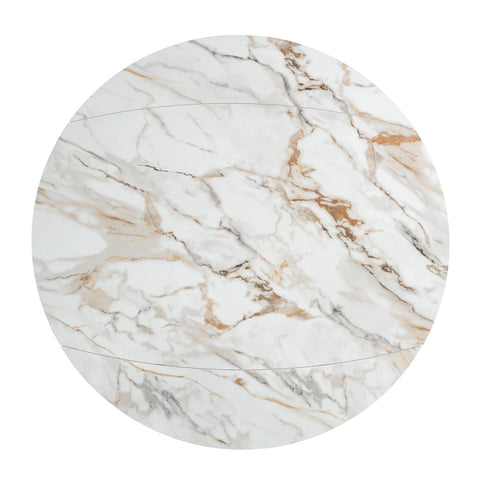 Skylar Champagne Round Extending Dining Table W140cm