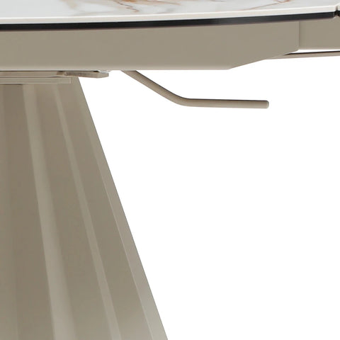 Skylar Champagne Round Extending Dining Table W140cm