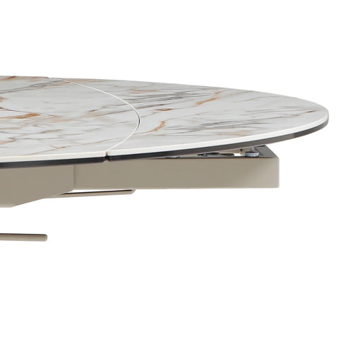 Skylar Champagne Round Extending Dining Table W140cm