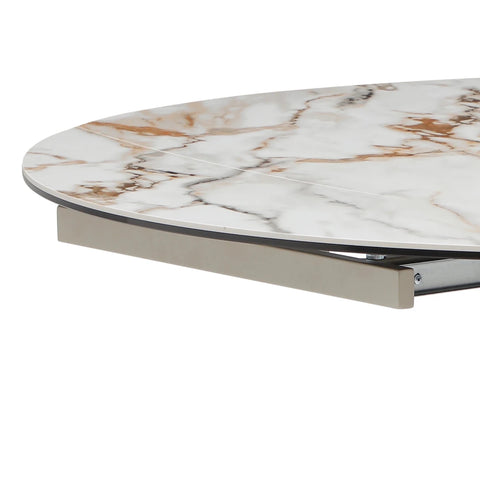 Skylar Champagne Round Extending Dining Table W140cm