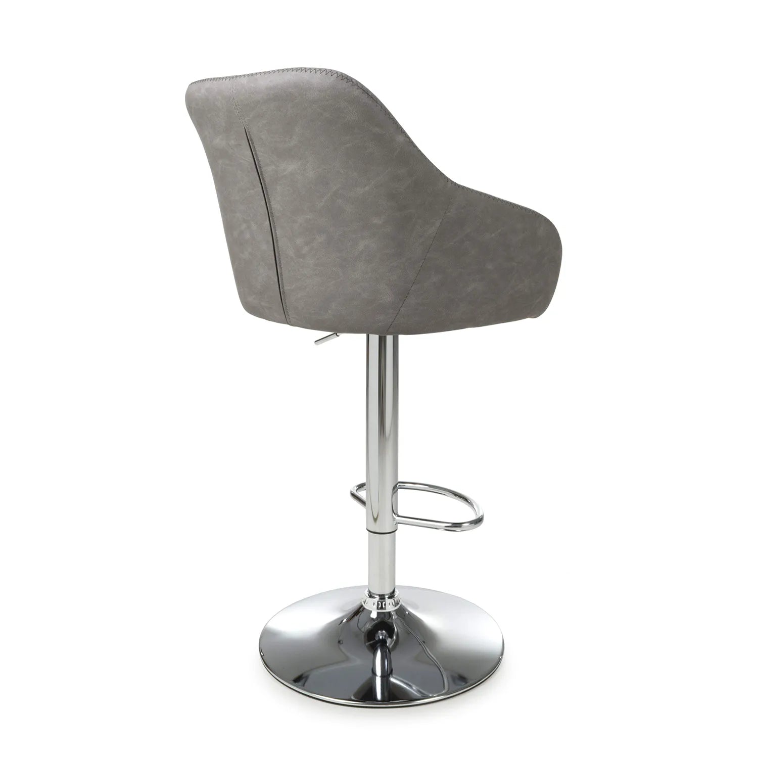 Sloan Curved Leather Effect Bar Stool – Pair of 2 - Pendle Village Furniture