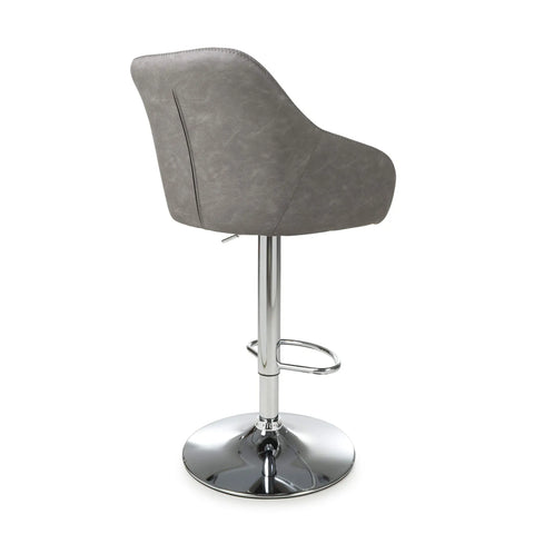 Sloan Curved Leather Effect Bar Stool – Pair of 2 - Pendle Village Furniture