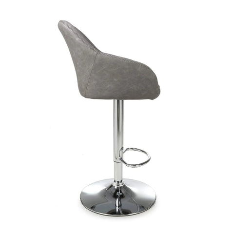 Sloan Curved Leather Effect Bar Stool – Pair of 2 - Pendle Village Furniture