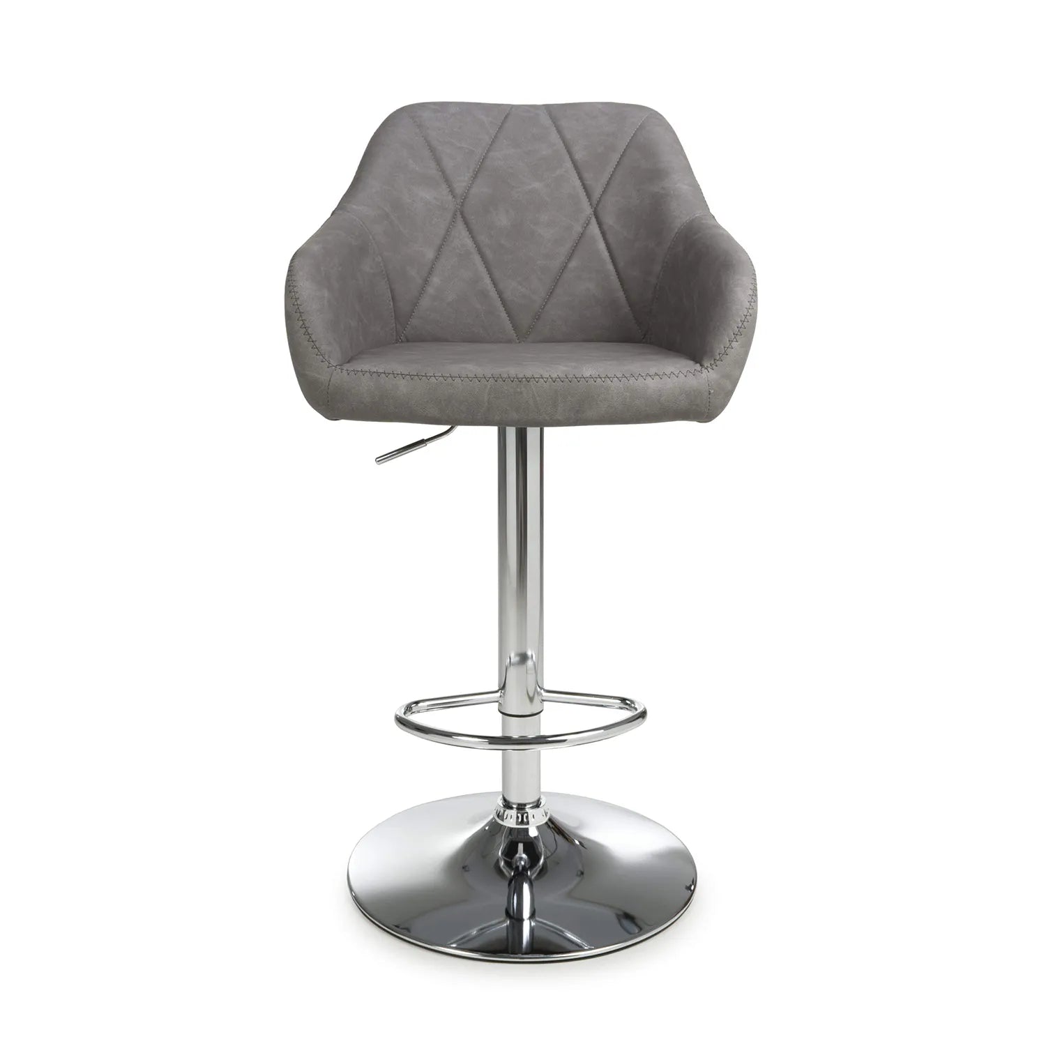 Sloan Curved Leather Effect Bar Stool – Pair of 2 - Pendle Village Furniture
