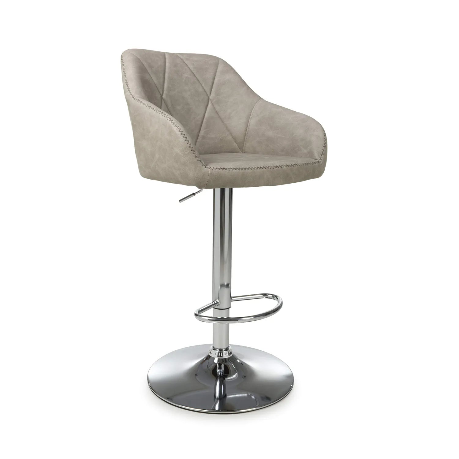 Sloan Curved Leather Effect Bar Stool – Pair of 2 - Pendle Village Furniture