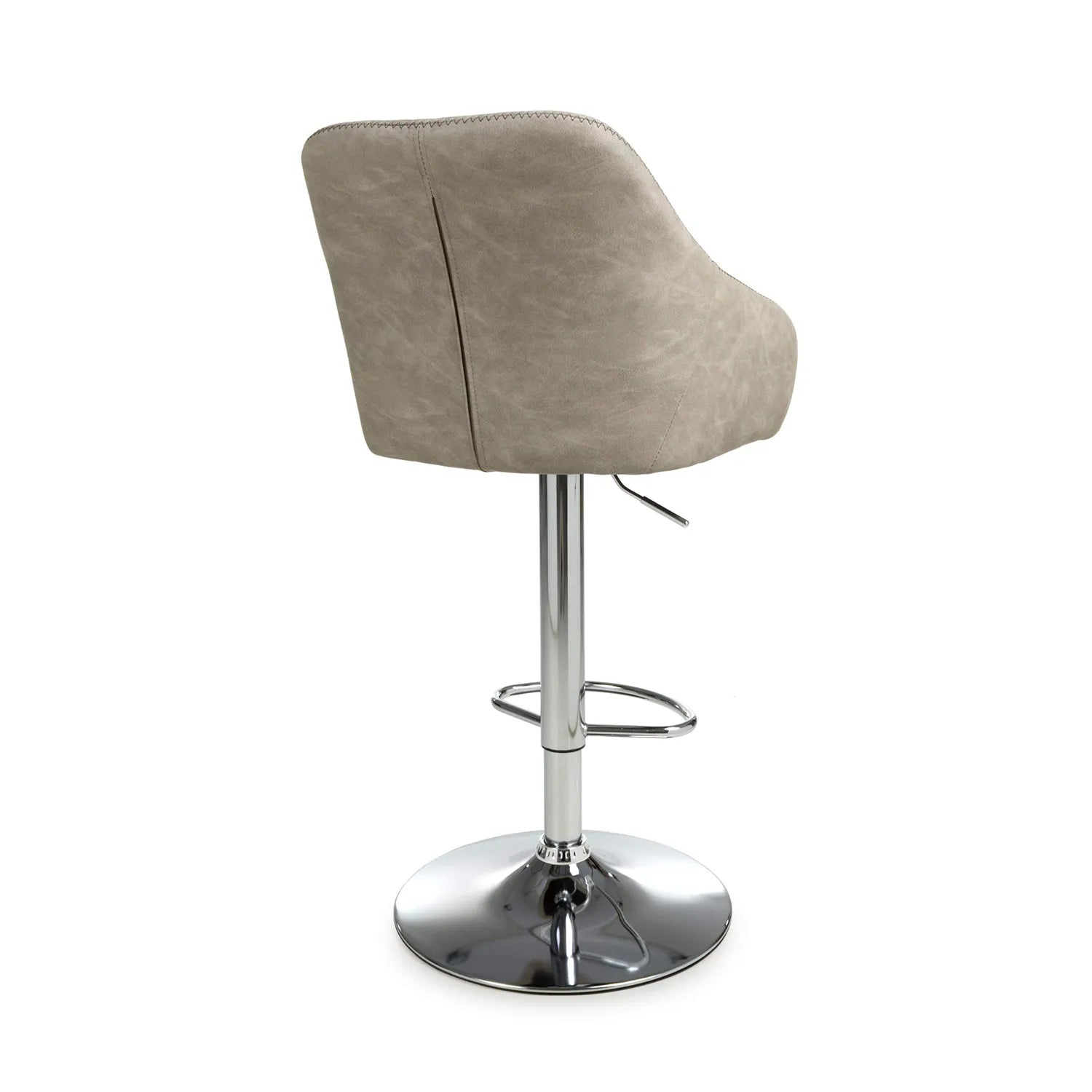 Sloan Curved Leather Effect Bar Stool – Pair of 2 - Pendle Village Furniture