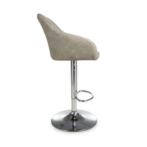 Sloan Curved Leather Effect Bar Stool – Pair of 2 - Pendle Village Furniture