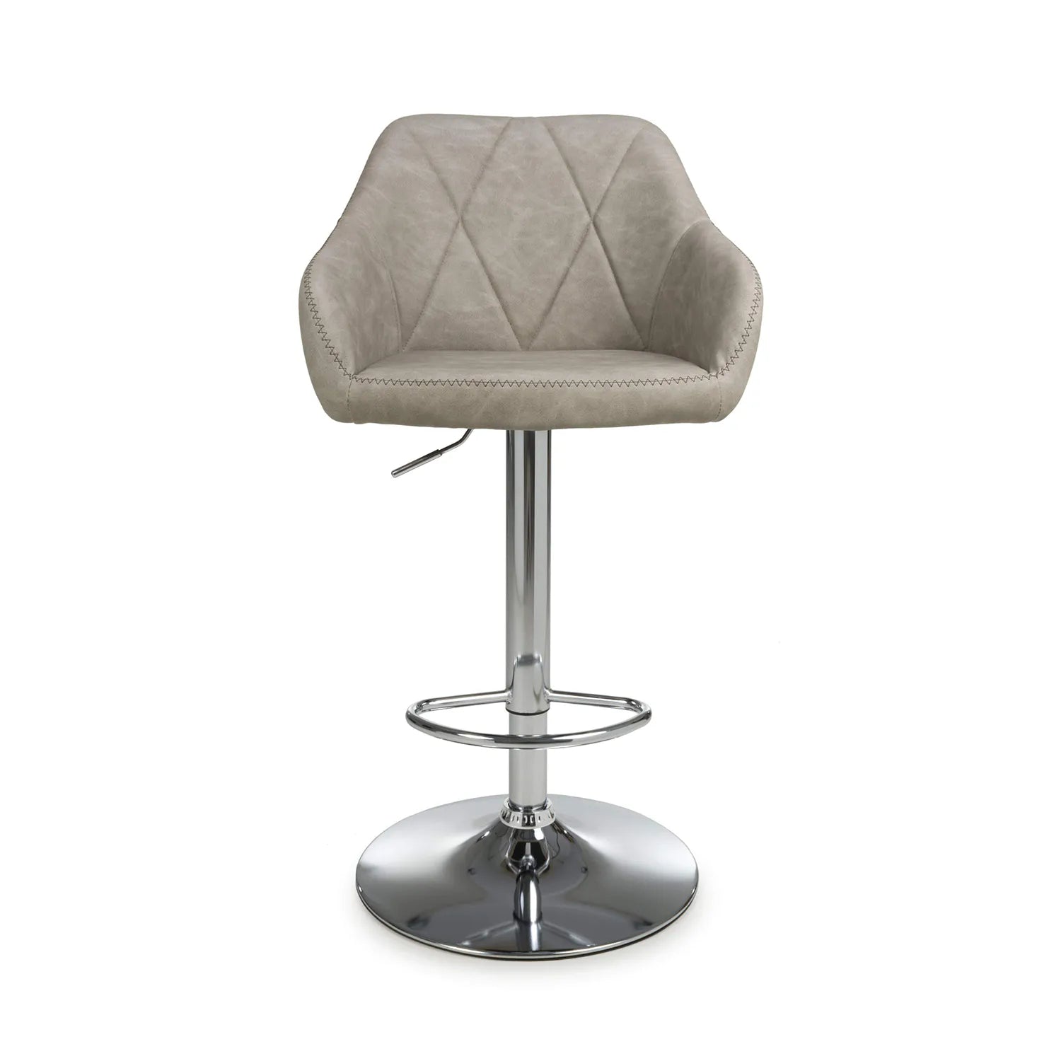 Sloan Curved Leather Effect Bar Stool – Pair of 2 - Pendle Village Furniture