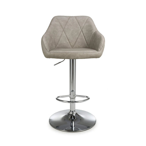 Sloan Curved Leather Effect Bar Stool – Pair of 2 - Pendle Village Furniture