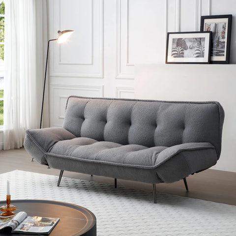 Sofia Cream Fabric 3 Seater Sofa Bed, also available in Grey - Lifestyle Image