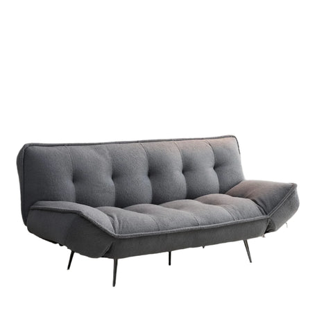 Sofia Cream Fabric 3 Seater Sofa Bed, also available in Grey - Grey Sofabed