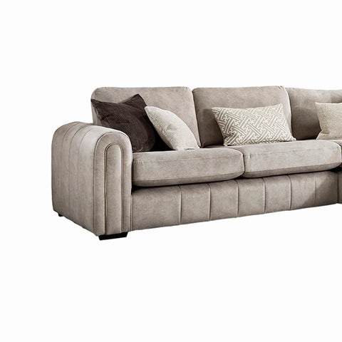Soho Gemini Stone Fabric Corner Sofa
