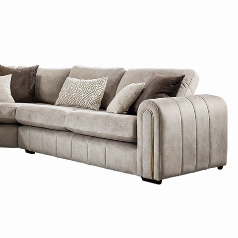 Soho Gemini Stone Fabric Corner Sofa