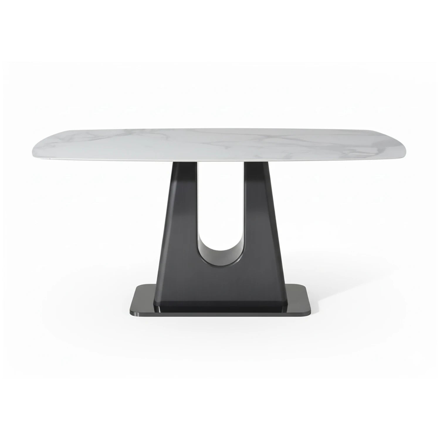 Solo White Sintered Stone Dining Table with Porto Swivel Dining Chairs - Pendle Village Furniture