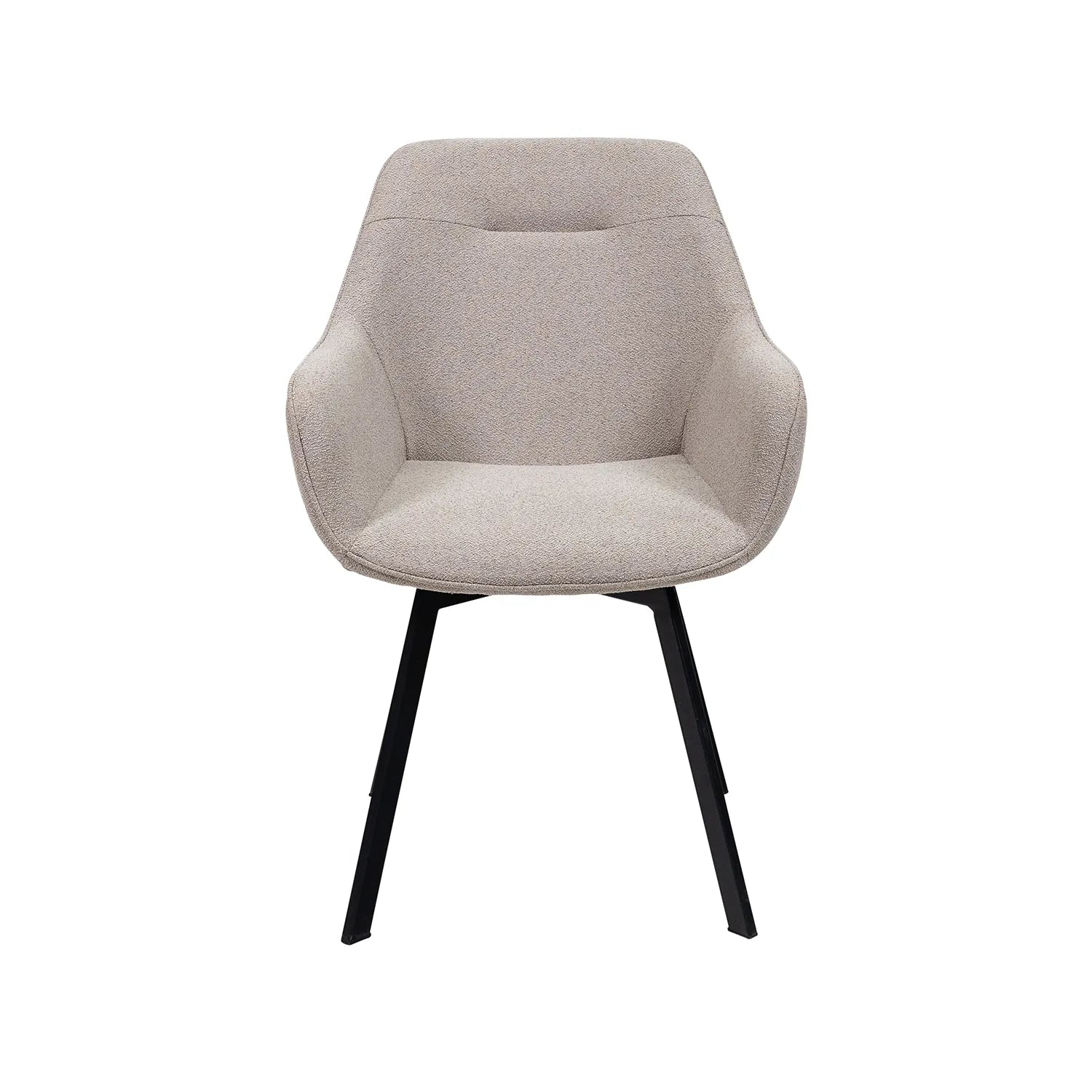 Sorento Stone Fabric 180° Swivel Dining Armchair – Set of 4 - Pendle Village Furniture