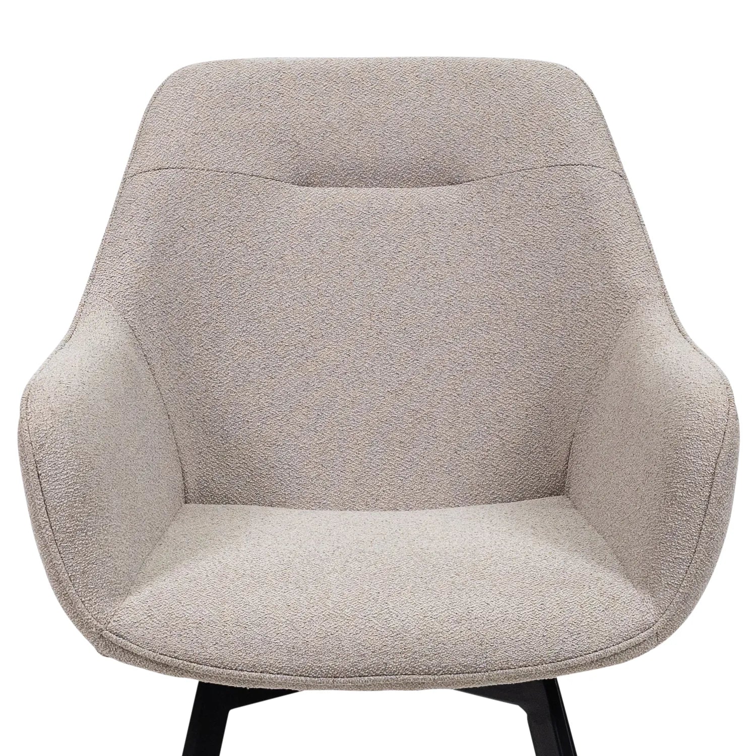 Sorento Stone Fabric 180° Swivel Dining Armchair – Set of 4 - Pendle Village Furniture