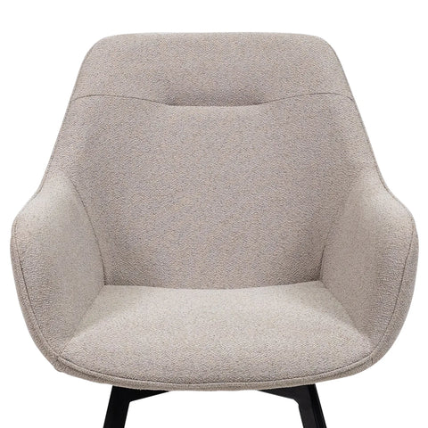 Sorento Stone Fabric 180° Swivel Dining Armchair – Set of 4 - Pendle Village Furniture
