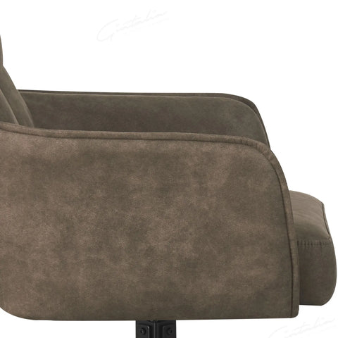 Sorrento Vintage Taupe Suede Set of 4 Dining Chairs - Arm