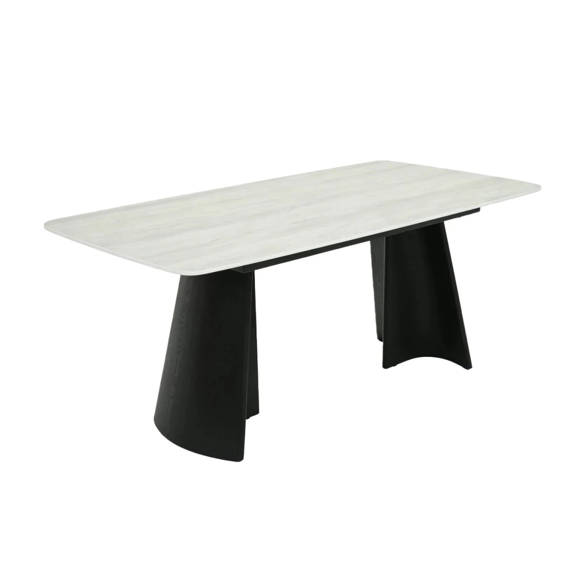 Stella dining table with grey stone-effect top
