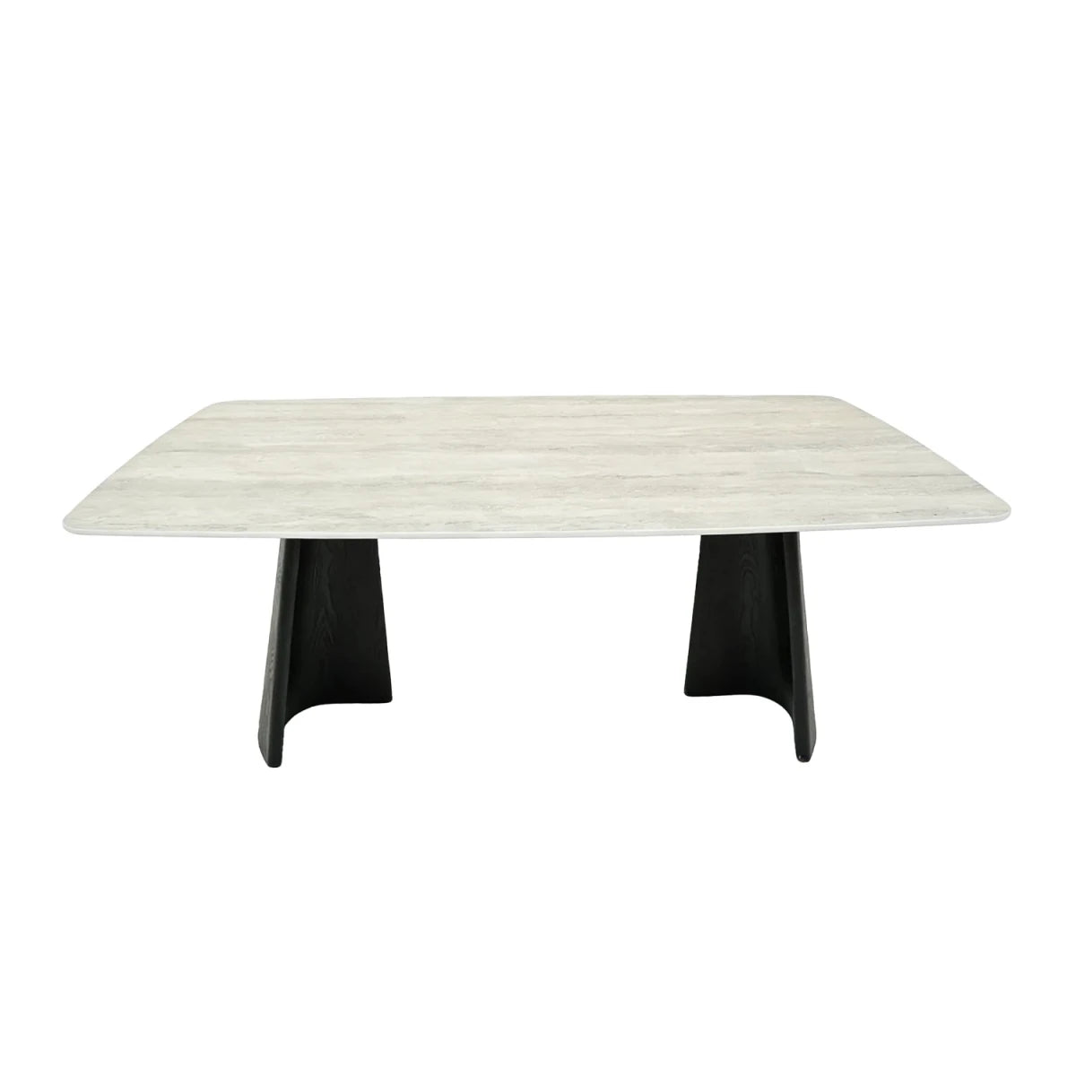Stella 180cm dining table with black curved base - Table Top