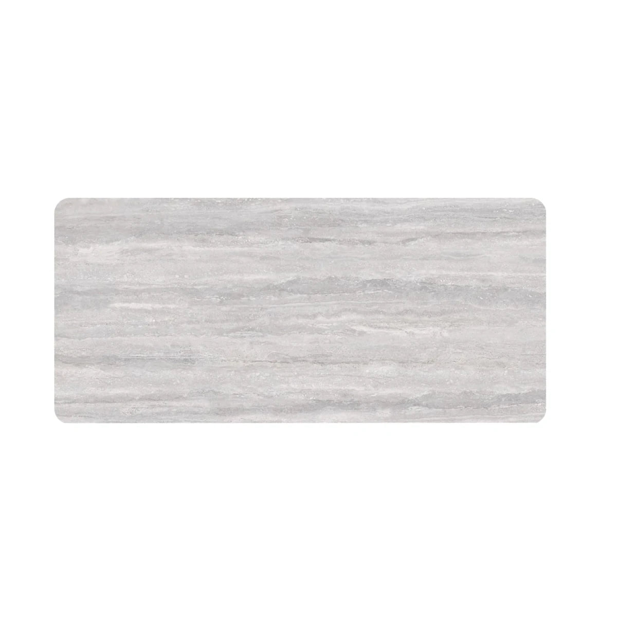 Table top view of Stella Dining Table Black Base & Grey Stone Top 180cm