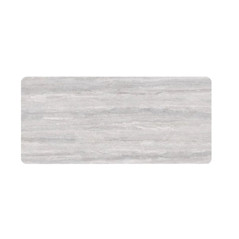 Table top view of Stella Dining Table Black Base & Grey Stone Top 180cm