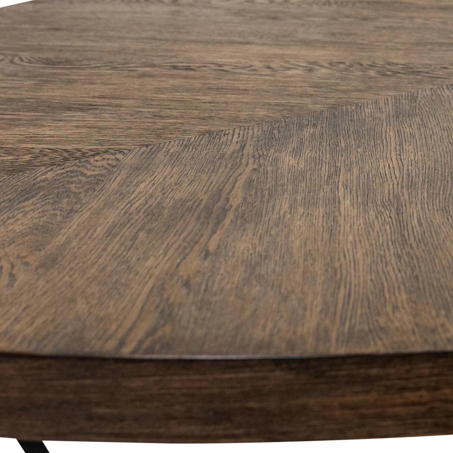 Sussex Dark Oak Dining Table with 6 Ellison Fabric Chairs - Pendle Village Furniture