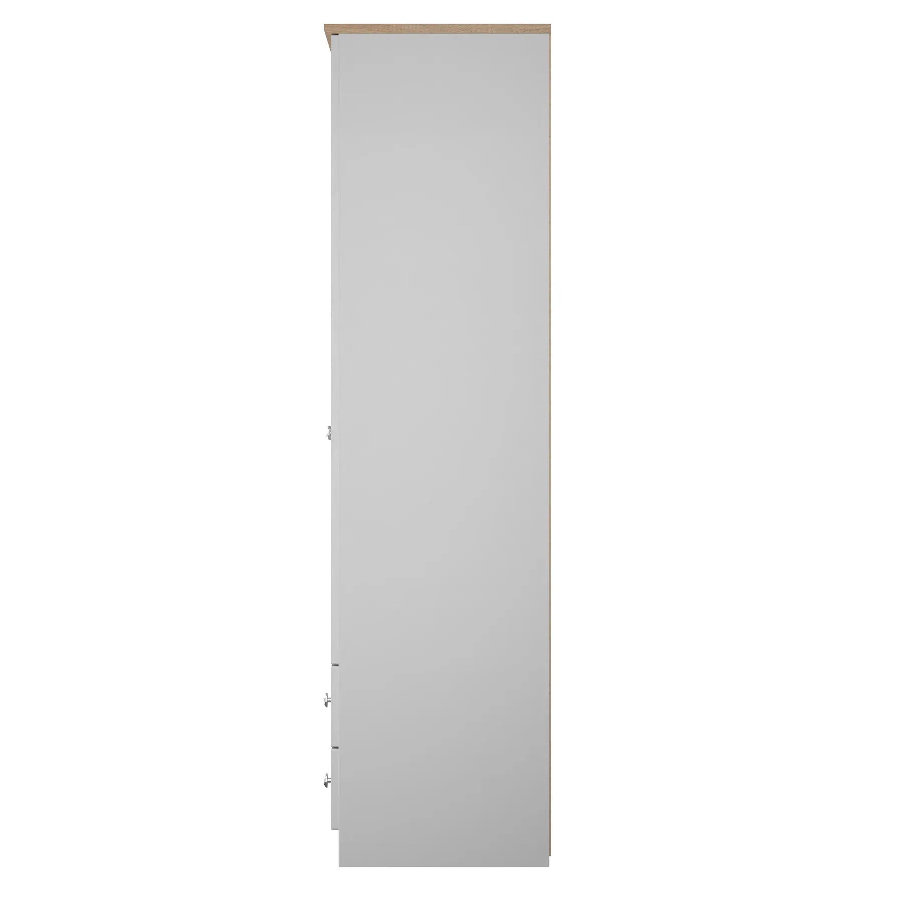 Sussex Double Wardrobe with 2 Drawers – Grey Ash
