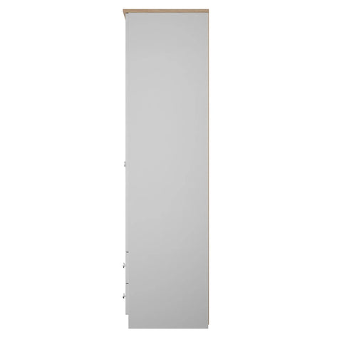 Sussex Double Wardrobe with 2 Drawers – Grey Ash