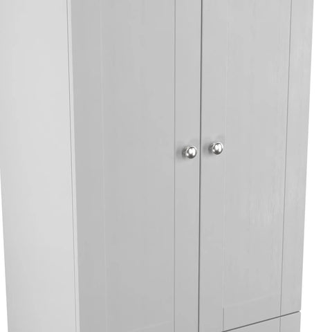 Sussex Double Wardrobe with 2 Drawers – Grey Ash