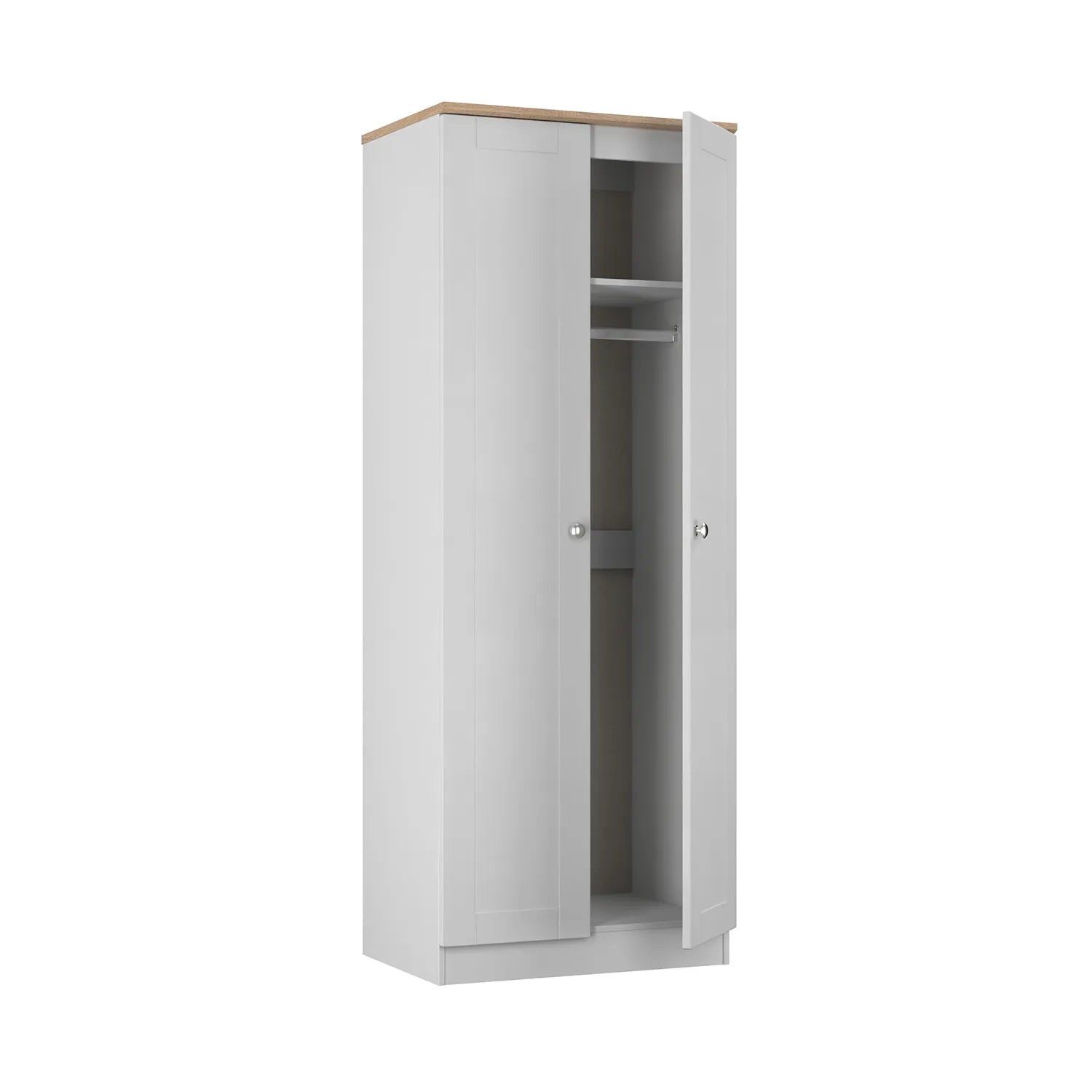 Sussex Double Wardrobe – Grey Ash - Pendle Village Furniture