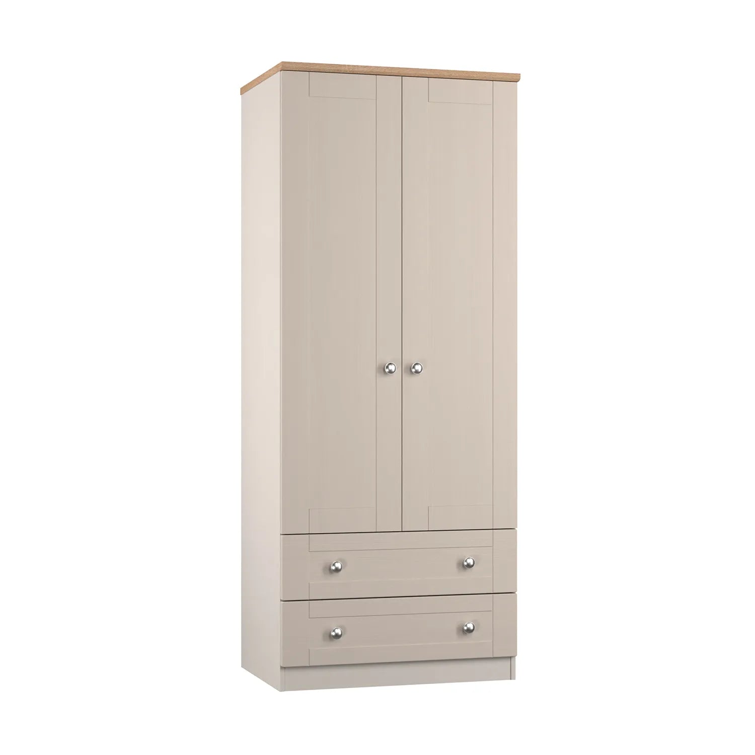 Sussex Double Wardrobe with 2 Drawers – Kashmir Matt