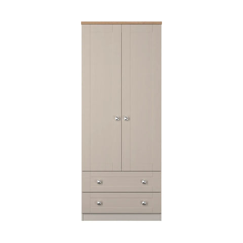 Sussex Double Wardrobe with 2 Drawers – Kashmir Matt
