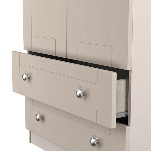 Sussex Double Wardrobe with 2 Drawers – Kashmir Matt