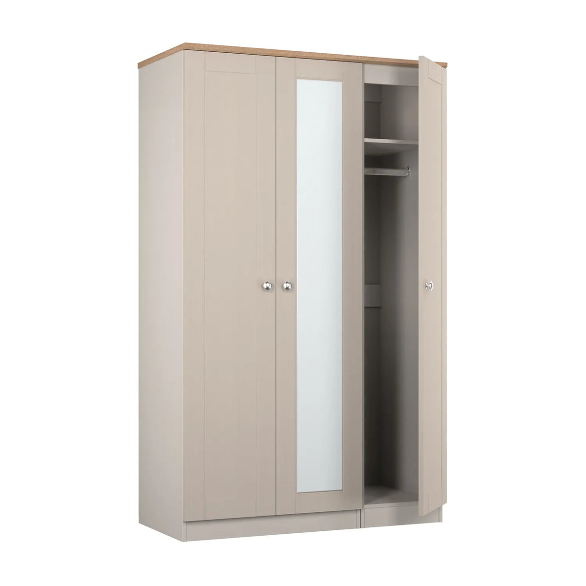 Sussex 3 Door Wardrobe – Kashmir Matt with Mirror