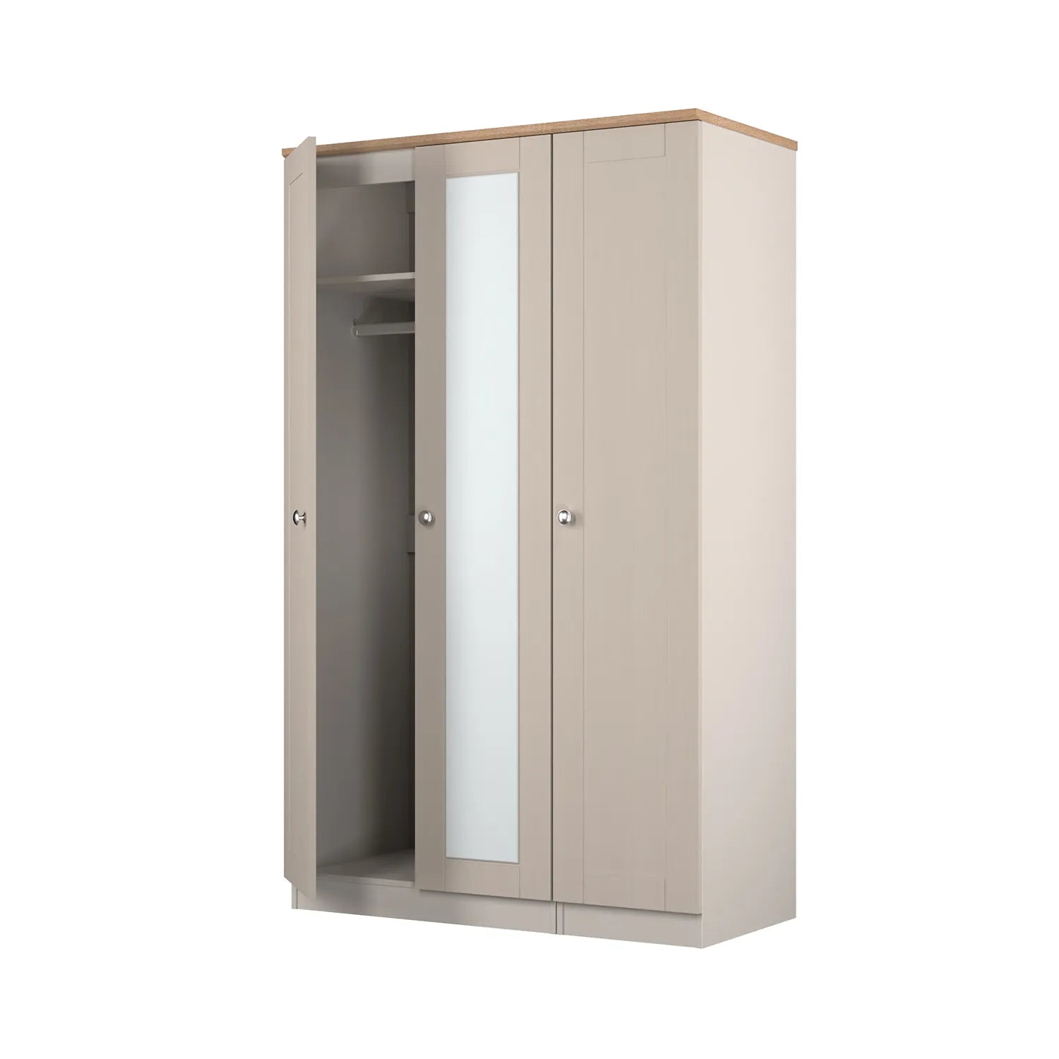 Sussex 3 Door Wardrobe – Kashmir Matt with Mirror