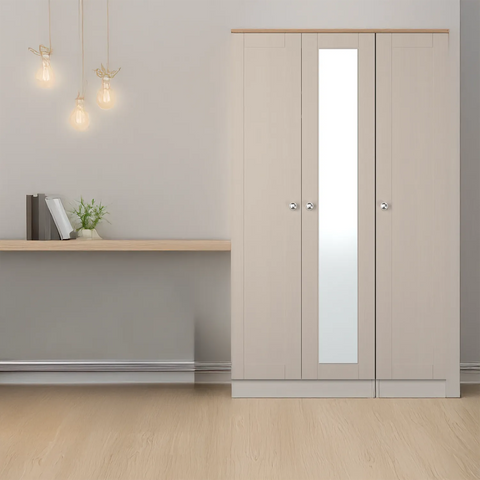 Sussex 3 Door Wardrobe – Kashmir Matt with Mirror