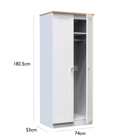 Sussex Double Wardrobe – Ash White