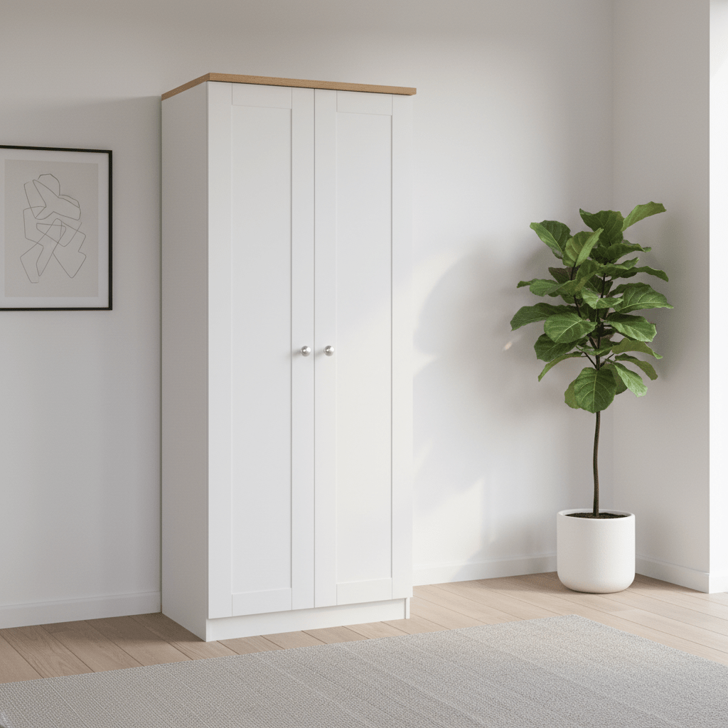 Sussex Double Wardrobe – Ash White