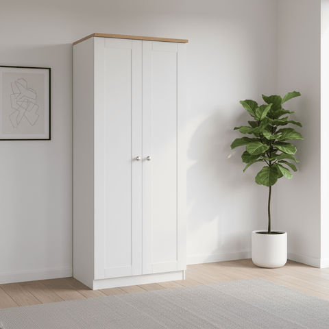 Sussex Double Wardrobe – Ash White