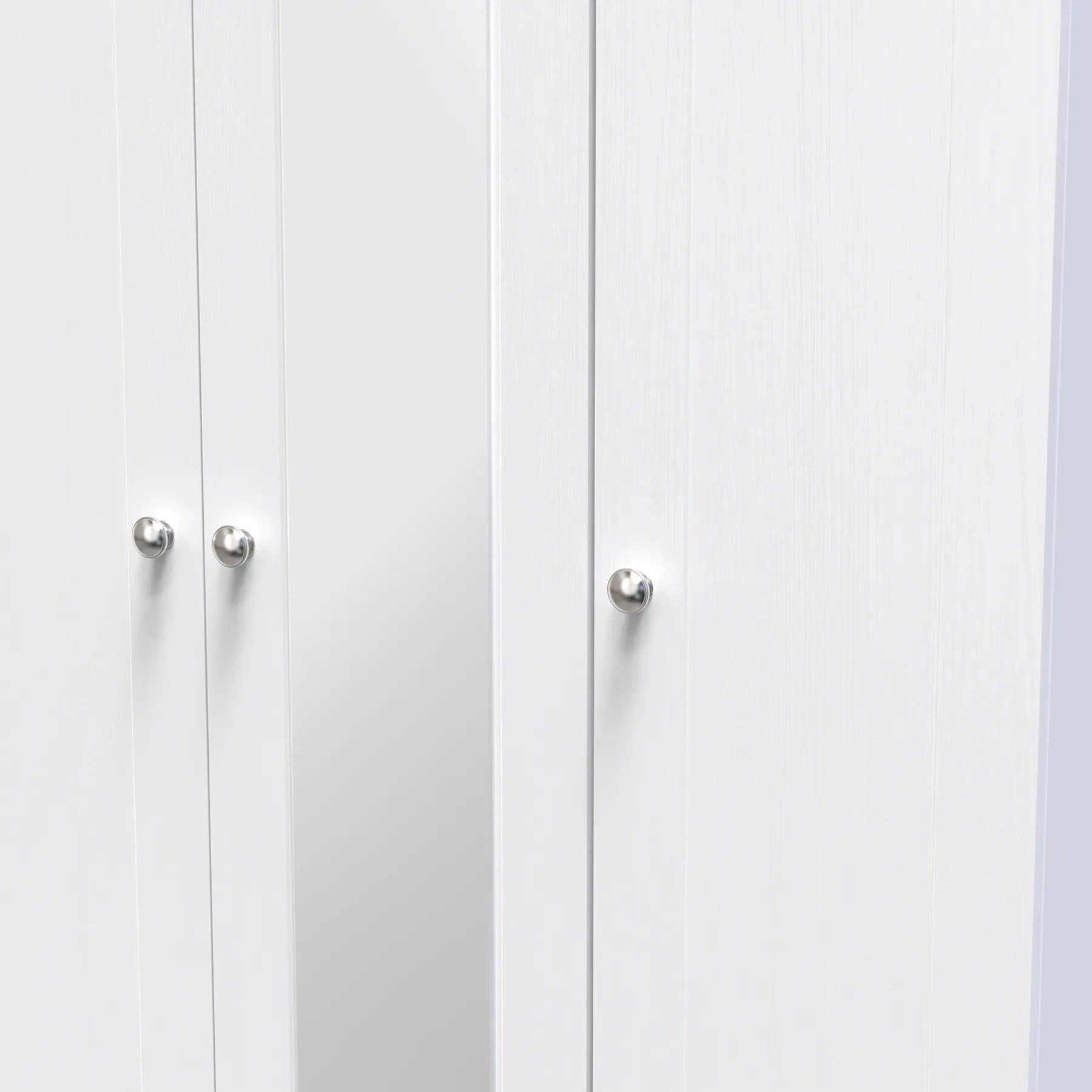 Sussex 3 Door Wardrobe – Ash White with Mirror