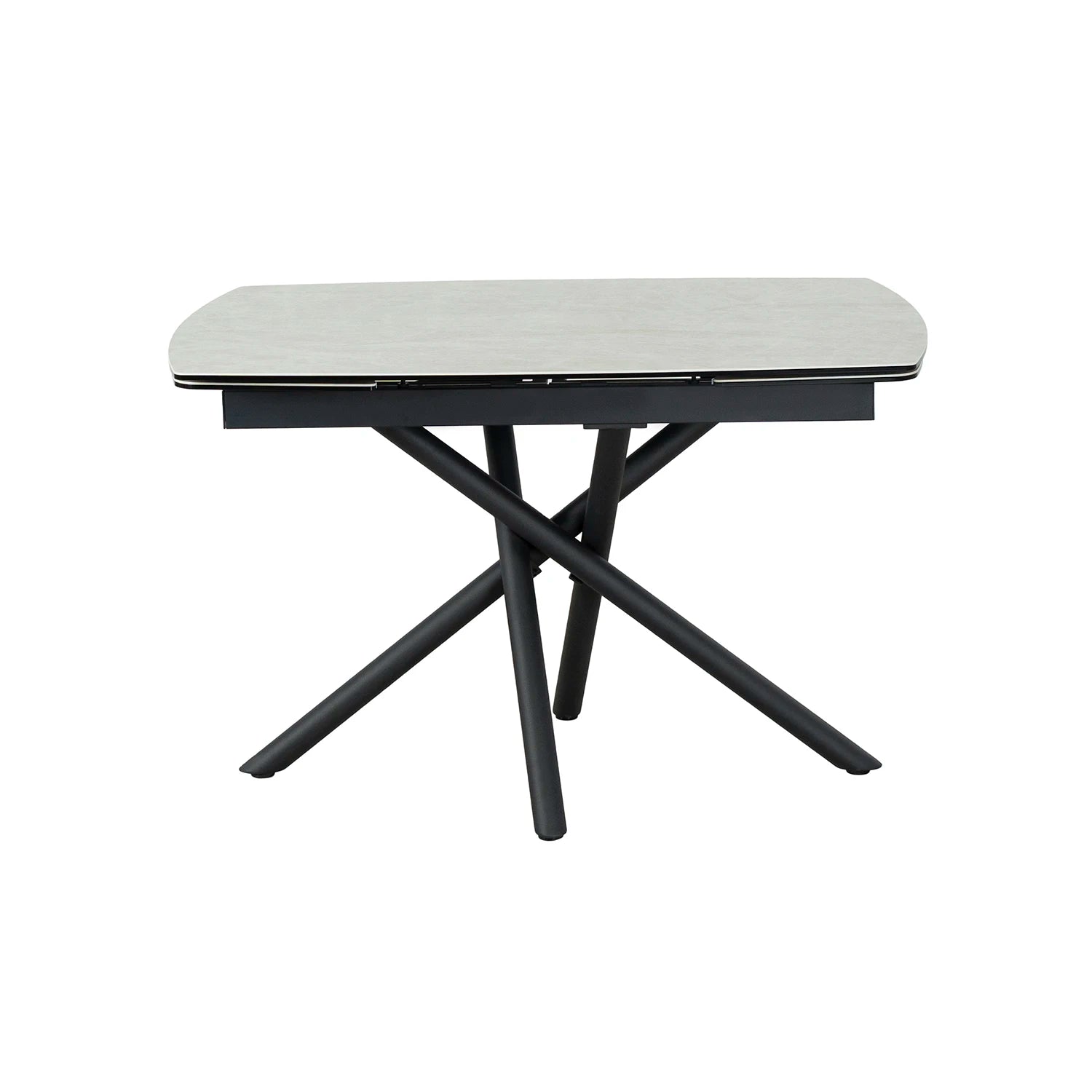 Sydney white ceramic extending dining table with designer base
