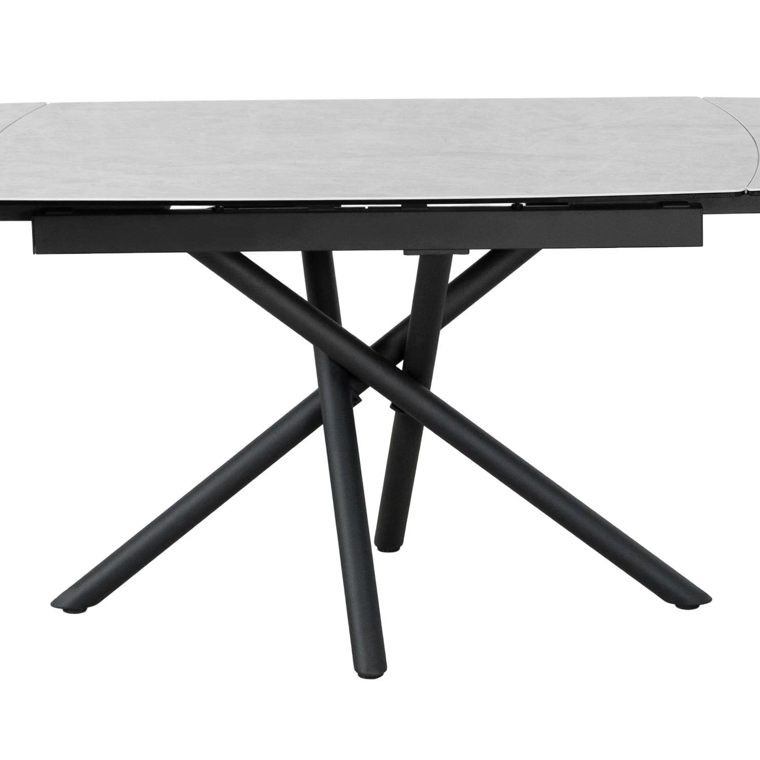 Sydney dining table with sculptural metal legs