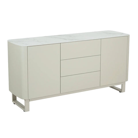 Sydney Oyster Ceramic Top 2 Door 3 Drawer Sideboard - W150cm