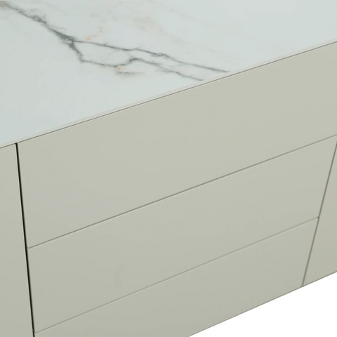 Sydney Oyster Ceramic Top 2 Door 3 Drawer Sideboard - W150cm