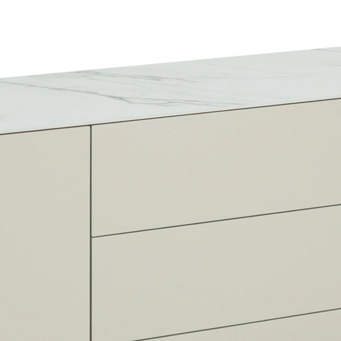 Sydney Oyster Ceramic Top 2 Door 3 Drawer Sideboard - W150cm