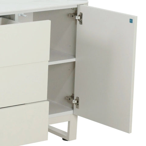 Sydney Oyster Ceramic Top 2 Door 3 Drawer Sideboard - W150cm