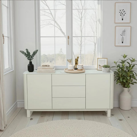 Sydney Oyster Ceramic Top 2 Door 3 Drawer Sideboard - W150cm